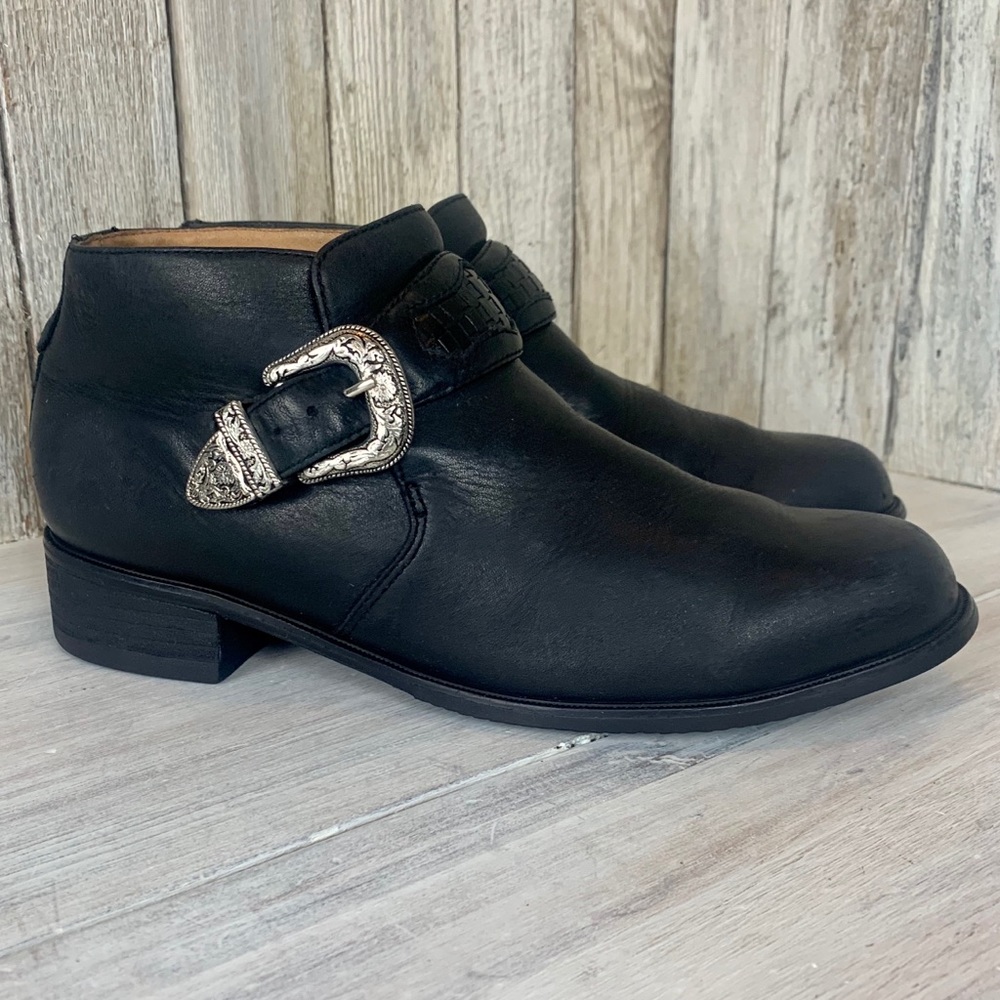 Ariat Silver Buckle Strap Ankle Booties